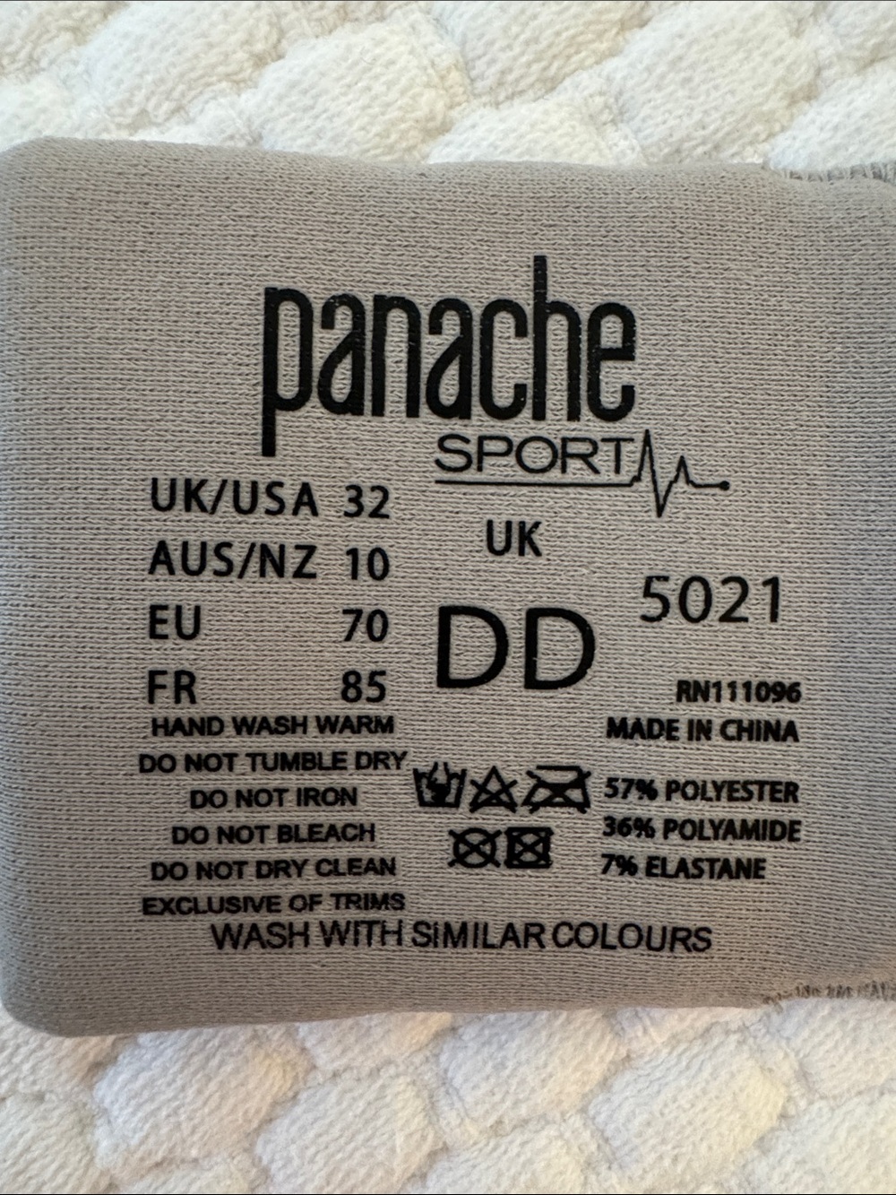 Panache Power Wired Sports Bra Grey Marl - Picture 14 of 15